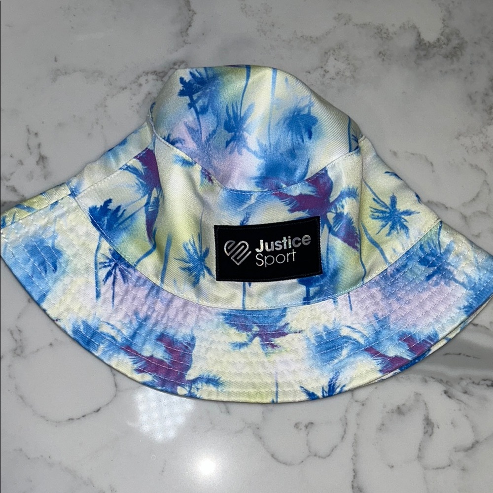🌻 Justice Kids Bucket Hat - Blue and Yellow 🏝️